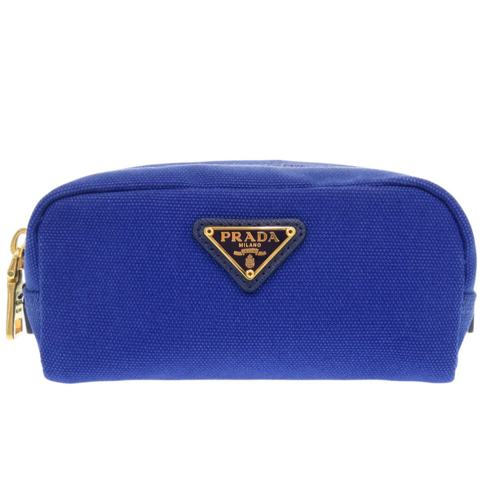 Pouch Triangle Handbag Canvas Blue Travel Bag