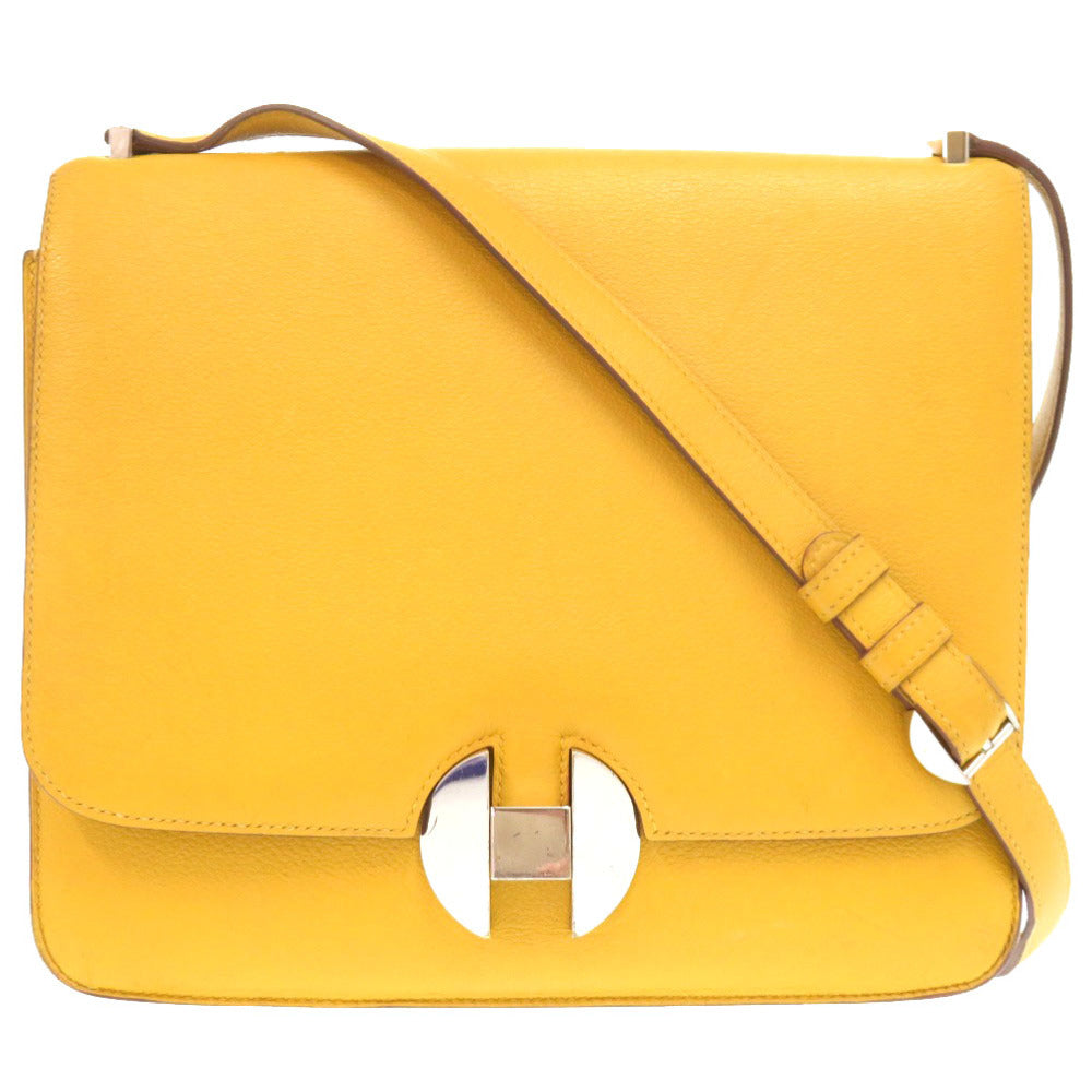 Hermes Shoulder Bag Evercolor Sac Women Yellow