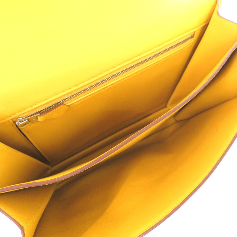 Hermes Shoulder Bag Evercolor Yellow Sac Women