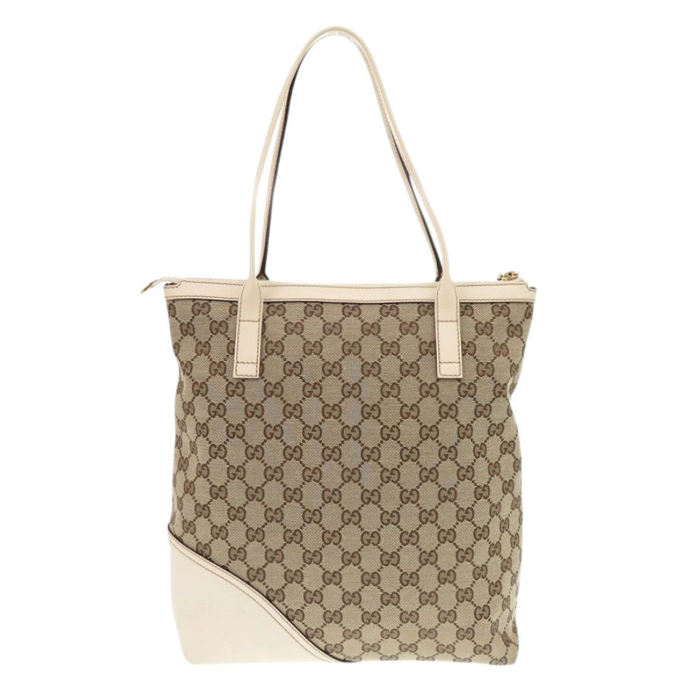 Gucci GG Leather Canvas Beige Tote Bag 7A1248Alb5R6