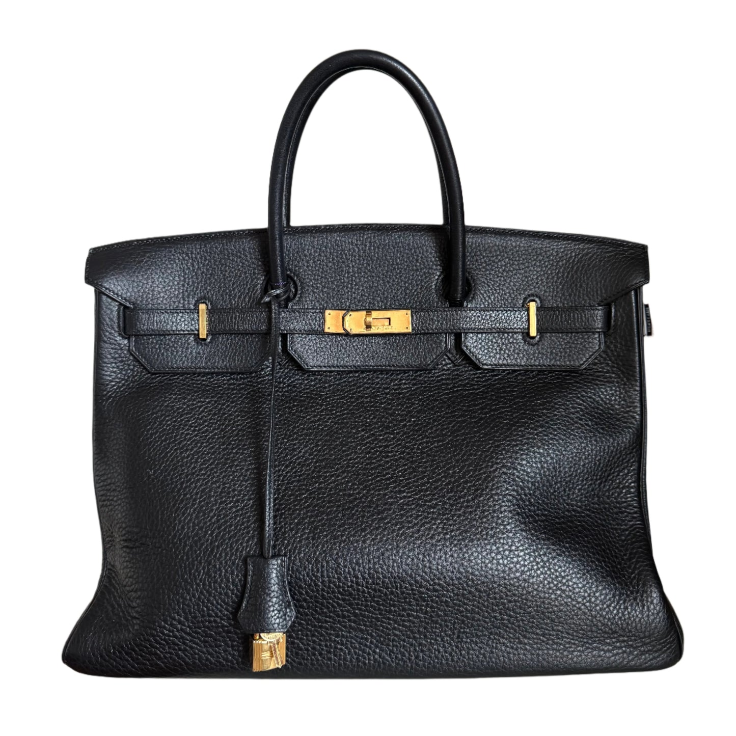 Hermes Birkin Togo Hardware Handbag Leather Black Travel Bag