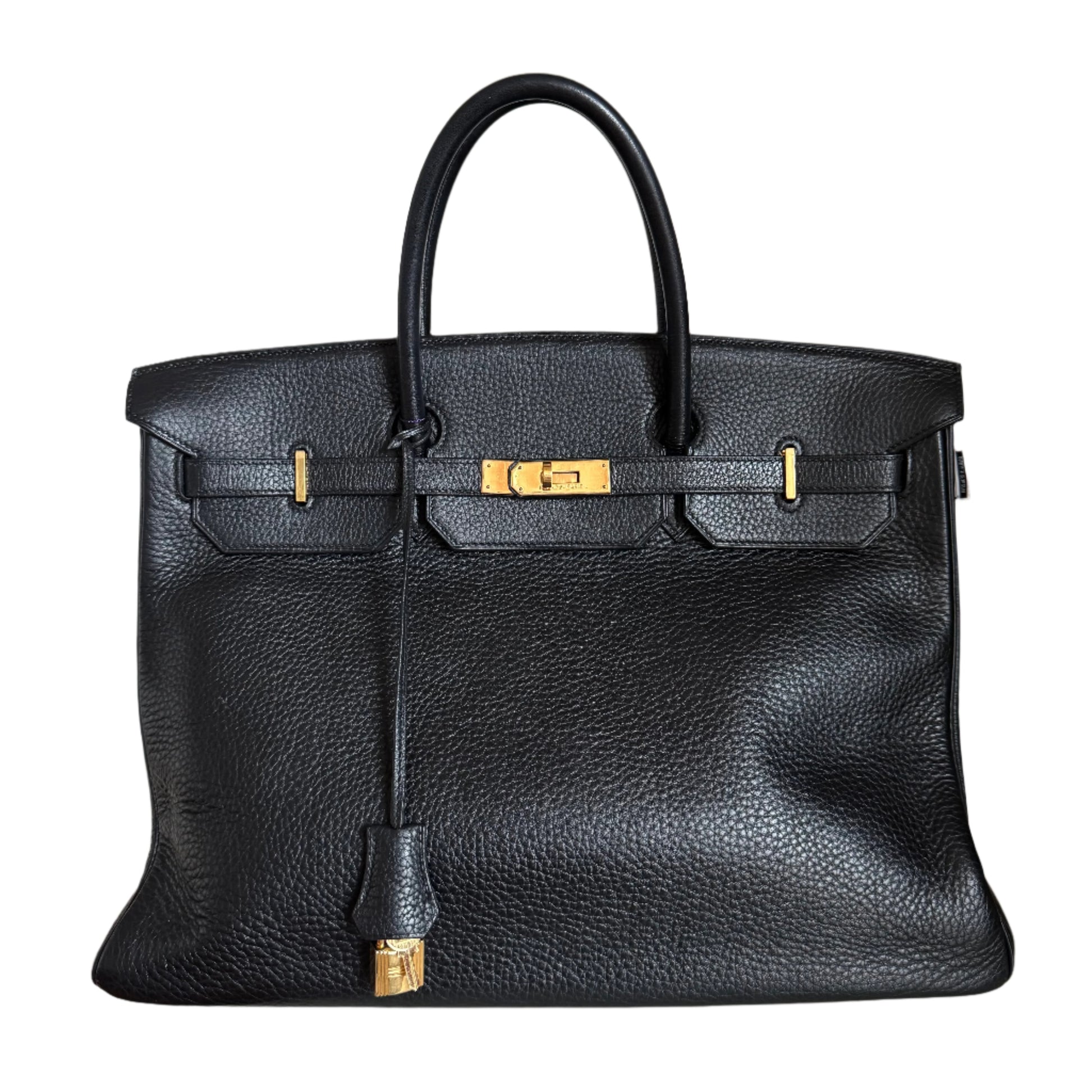 Hermes Birkin Togo Hardware Handbag Leather Black Travel Bag