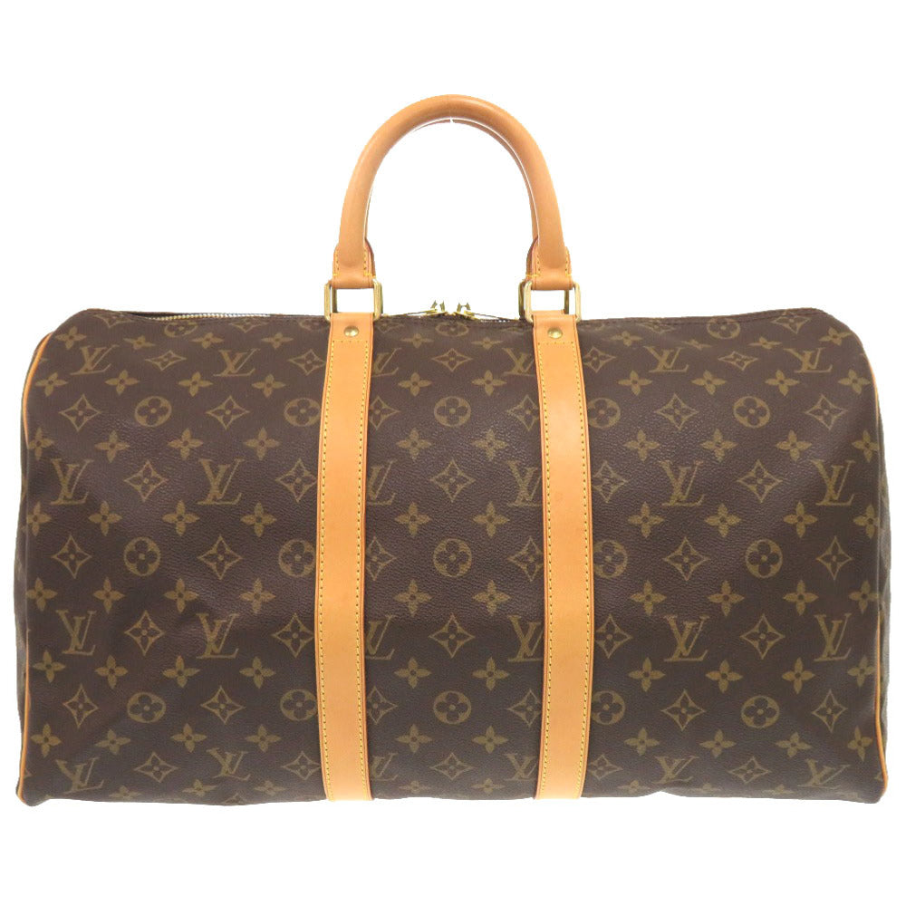 Louis Vuitton Boston Duffel M41428 Keepall 45 Monogram Canvas Brown Travel Bag 9