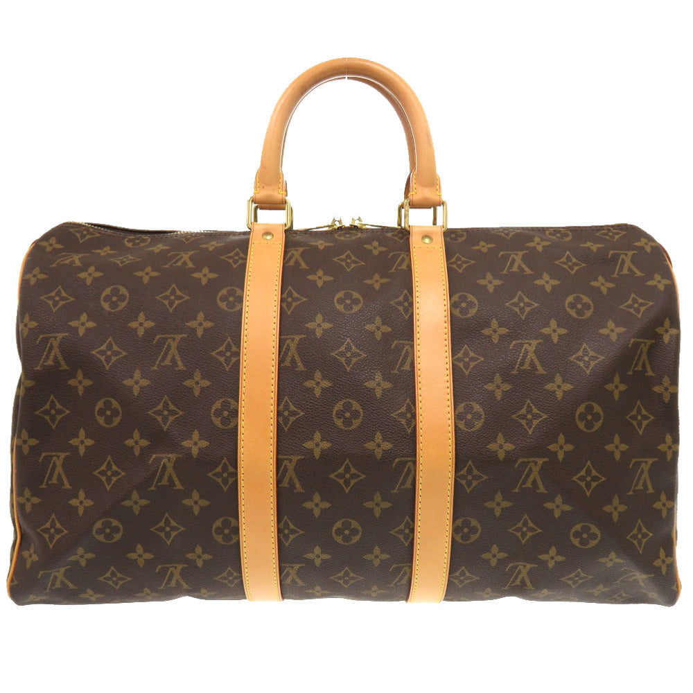 Louis Vuitton Boston Duffel M41428 Keepall 45 Monogram Canvas Brown Travel Bag 9