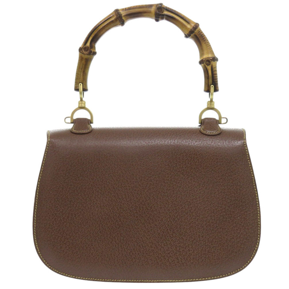 Gucci 000 926 Bamboo Leather Brown Handbag