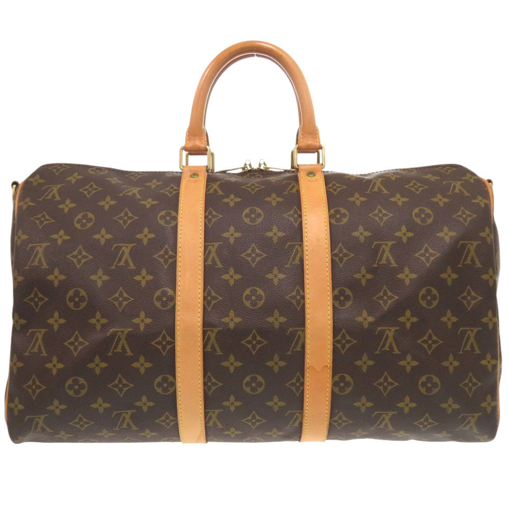 Louis Vuitton Boston Duffel M41418 Keepall bandouliere45 Monogram Canvas Brown Travel Bag 2