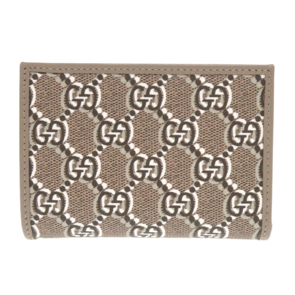 Gucci Bifold GG Shadow Leather Brown Medium Wallet Case