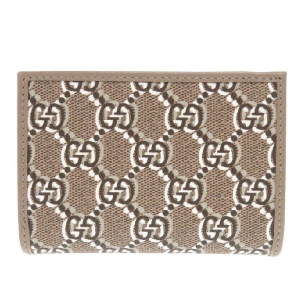 Gucci Bifold GG Shadow Leather Brown Medium Wallet Case