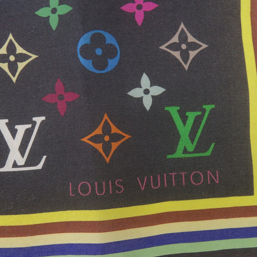 Louis Vuitton Stall M71912 silk Monogram Black Handbag