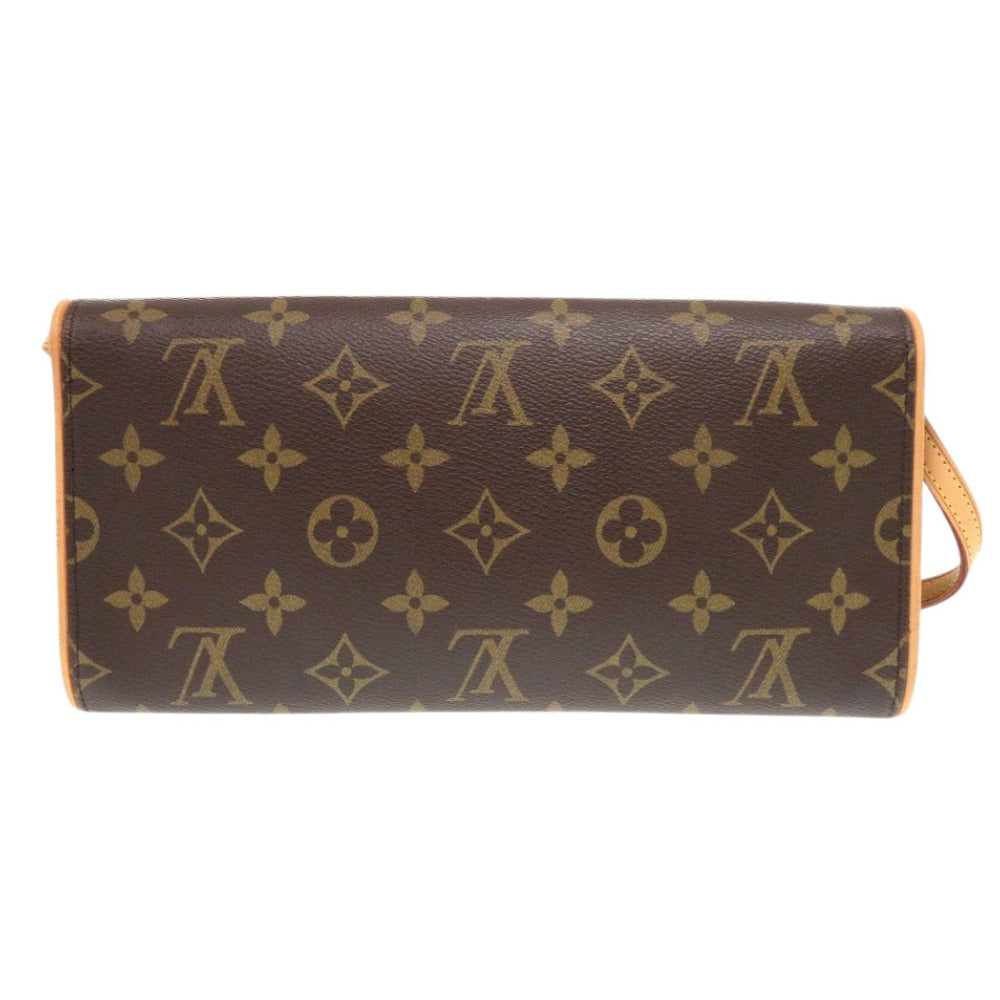 Louis Vuitton M51852 Pochette Twin GM Monogram Canvas Brown Shoulder Bag 7C0505Slr14