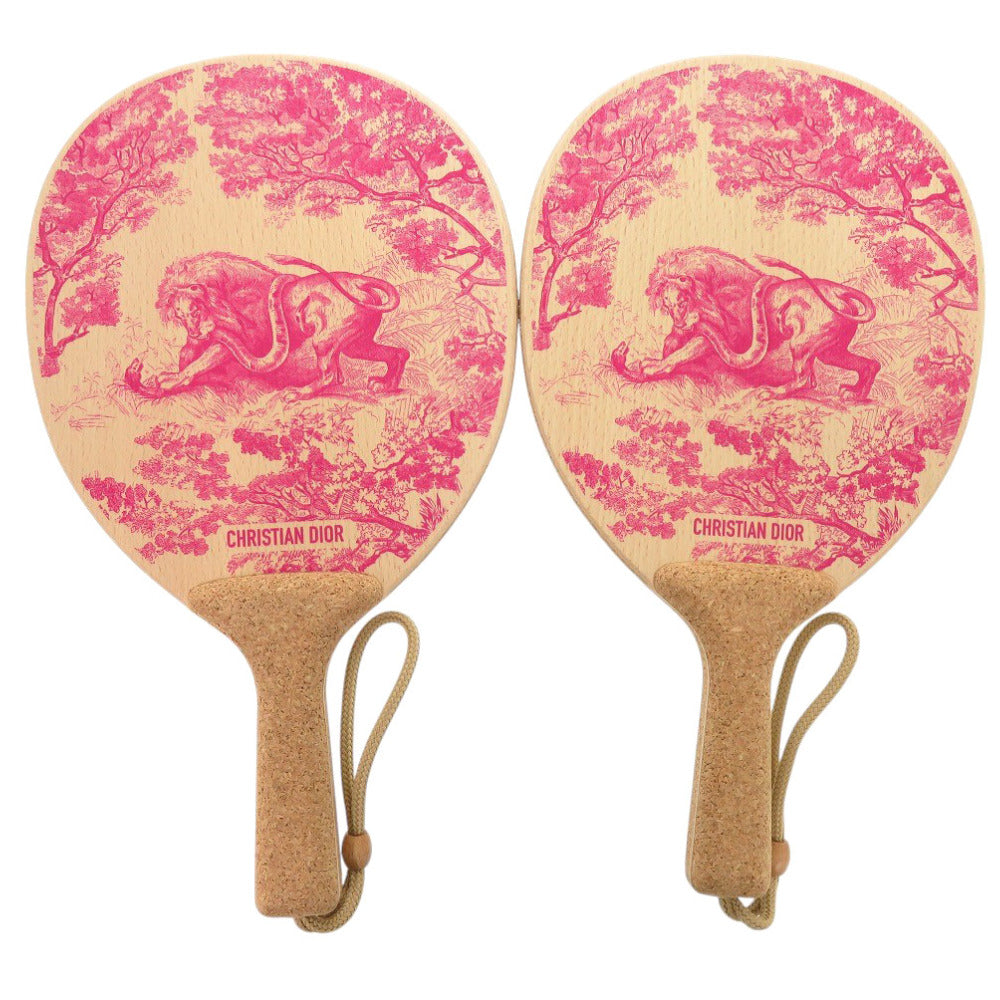 Dior Christian Other Hobby Cork Beach Racket Unisex(Unisex) Pink Travel Bag