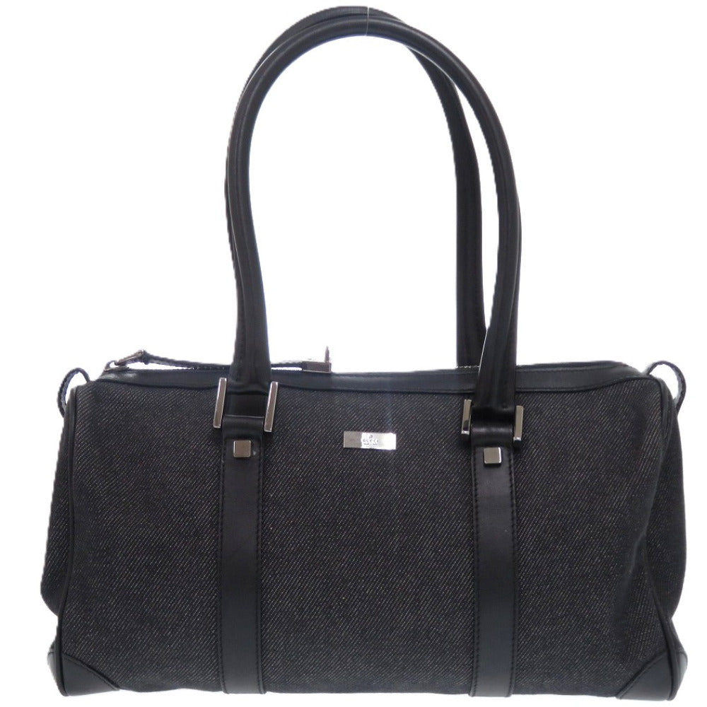 Gucci Boston Duffel Leather Denim Black Mini Bag