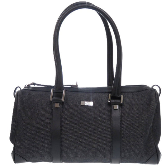 Gucci Boston Duffel Leather Denim Black Mini Bag