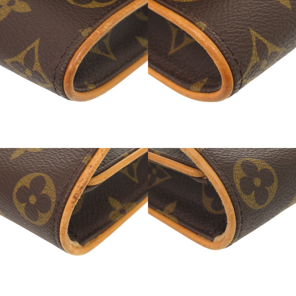 Louis Vuitton M51854 Pochette Twin PM Monogram Canvas Brown Shoulder Bag 7C0981Sa5K14