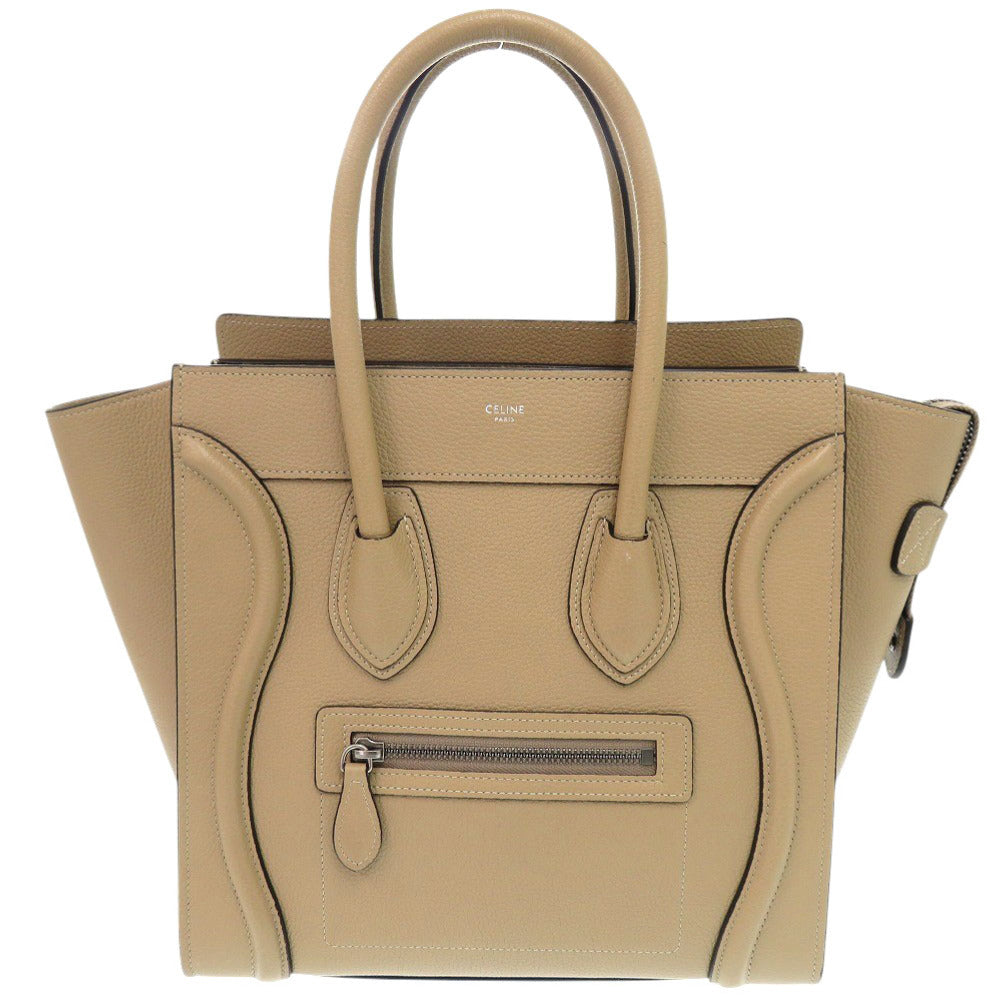 Luggage Micro Shopper Women Leather Beige Travel Bag