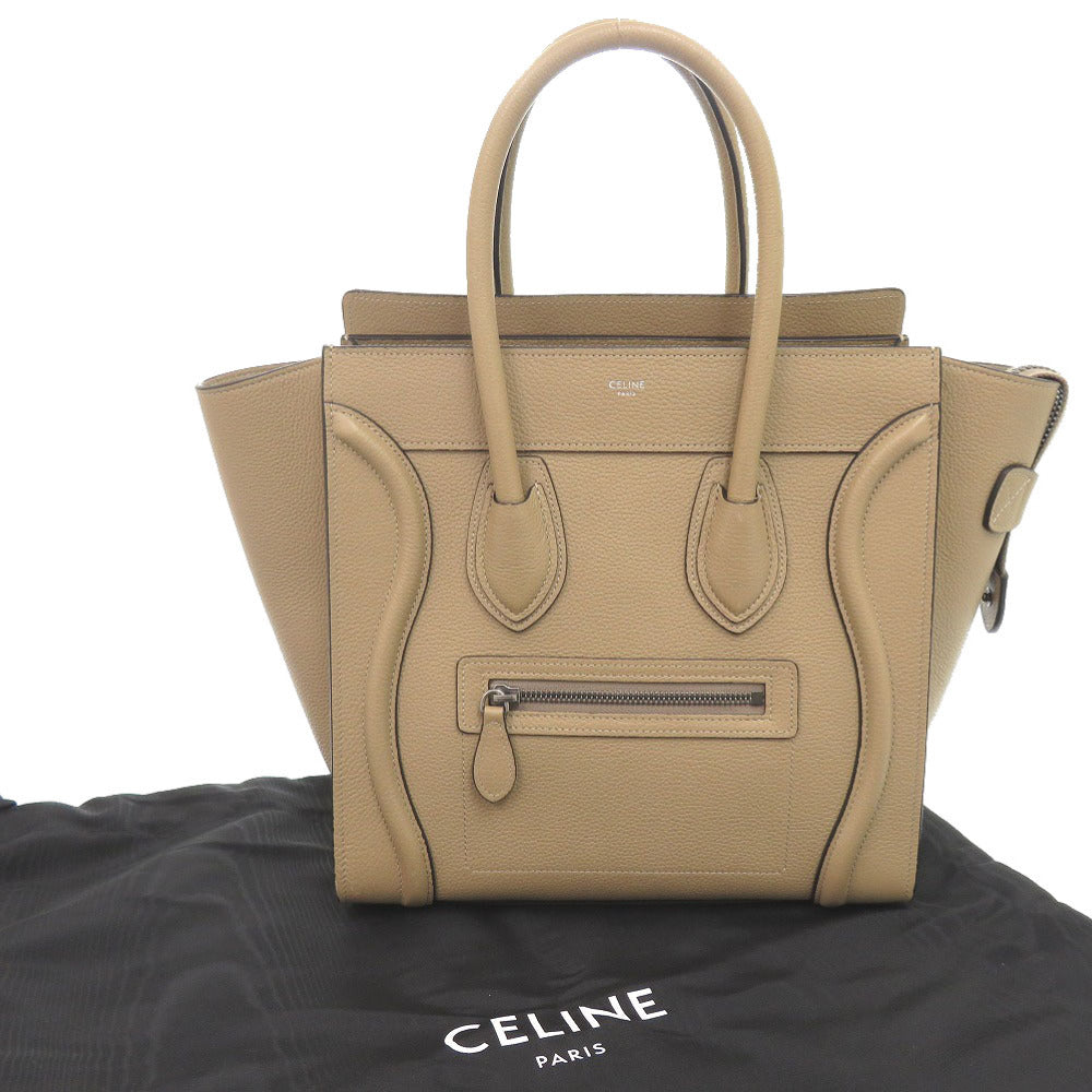 Luggage Micro Shopper Women Leather Beige Travel Bag