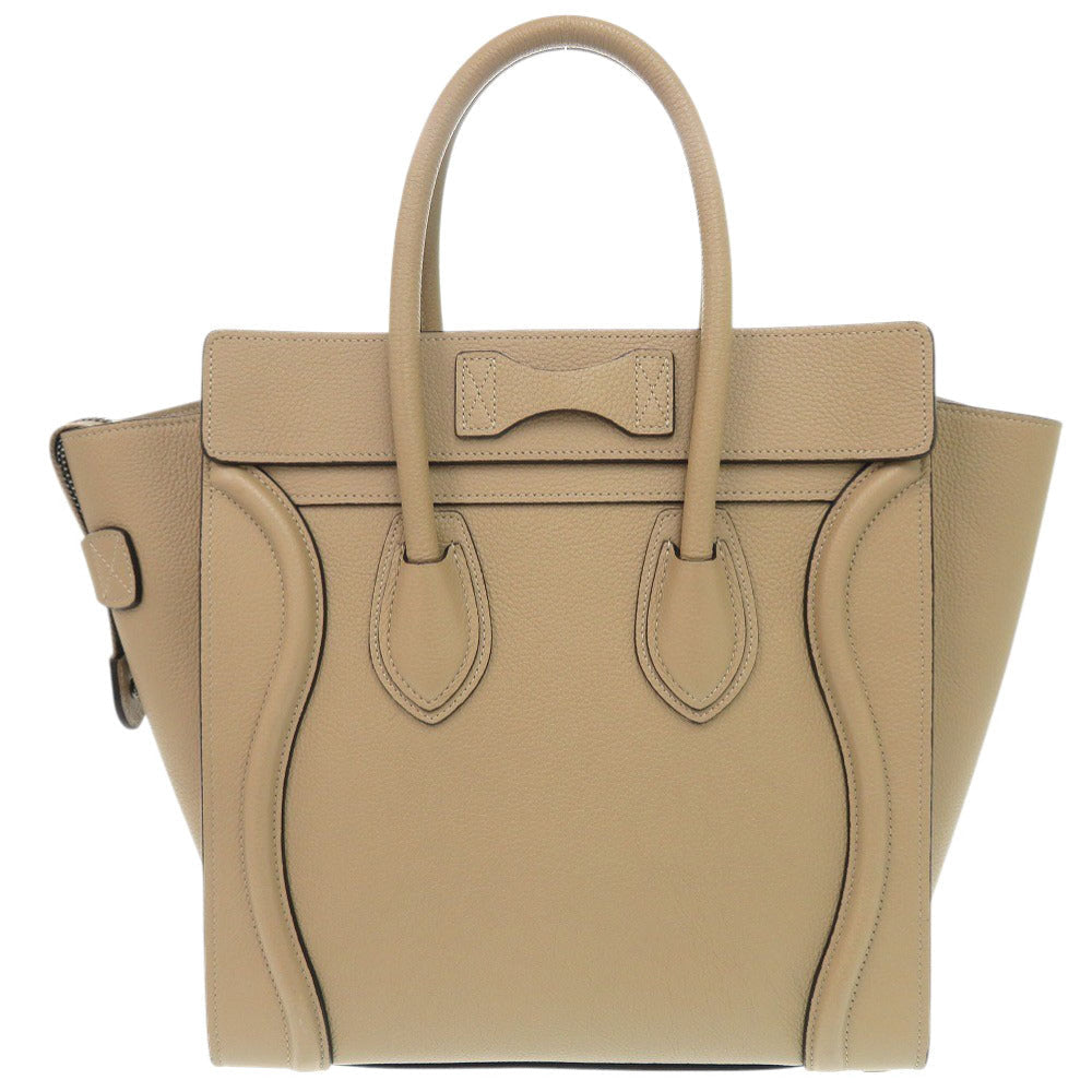 Luggage Micro Shopper Women Leather Beige Travel Bag