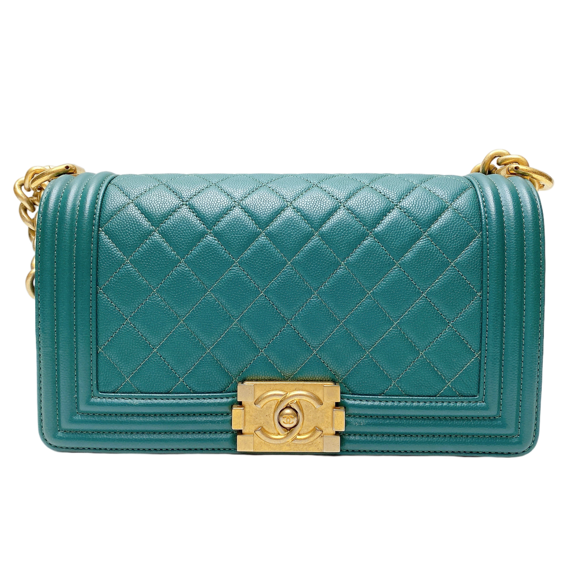 Chanel Leboy Medium in Green Handbag