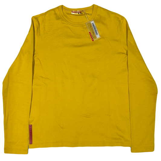 Prada Handbag Women’s Long Sleeve Shirt In M Yellow