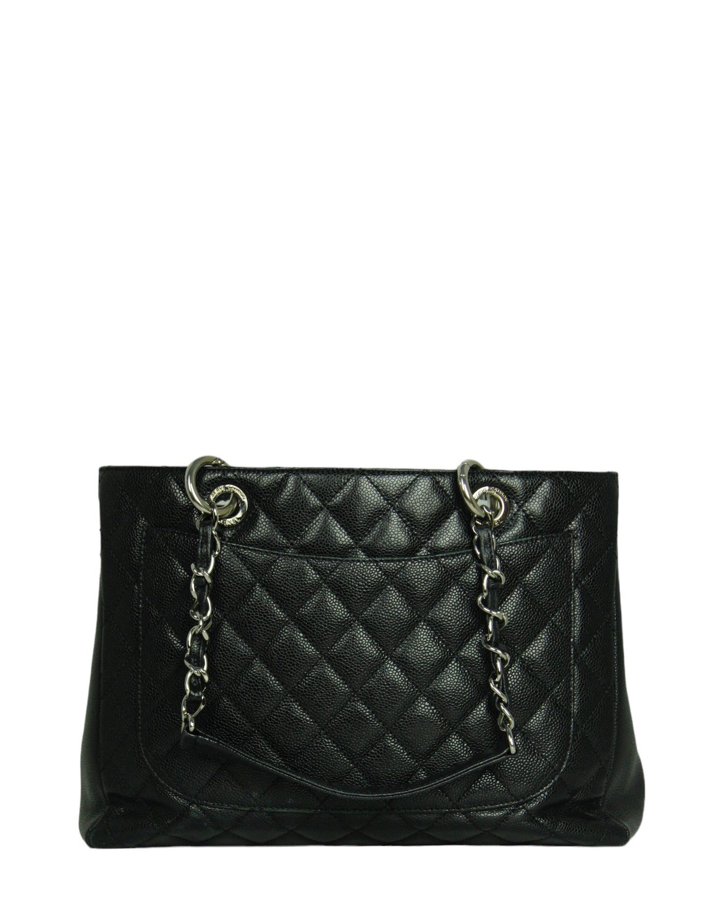Chanel Black Caviar Quilted Gst Bag