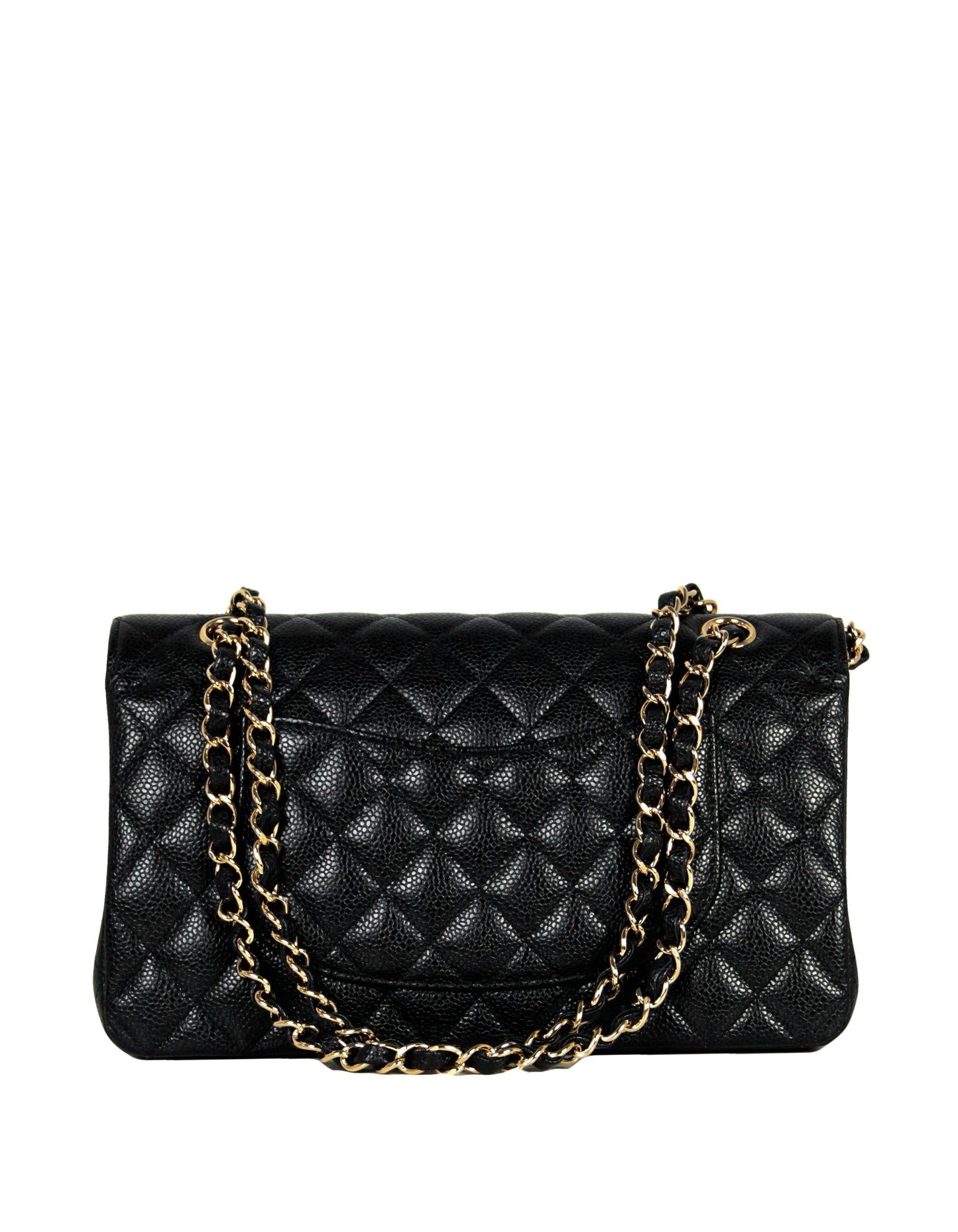 Chanel Black Caviar Medium Double Flap Classic GHW