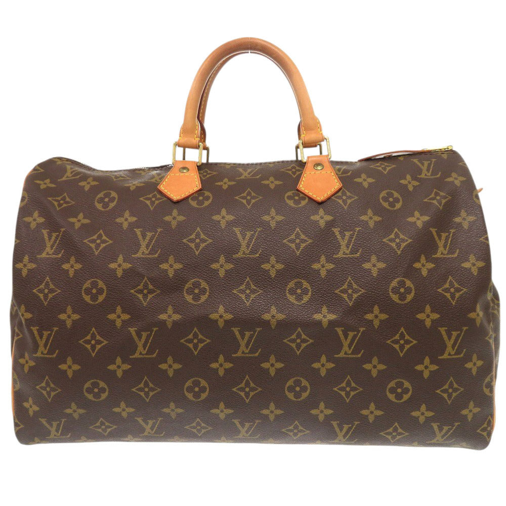 Louis Vuitton M41522 Speedy 40 Monogram Canvas Brown Handbag 7D0137Ss5M25