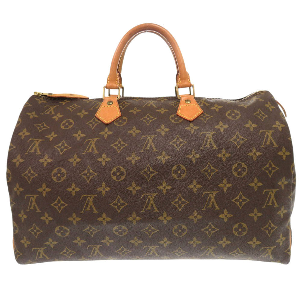 Louis Vuitton M41522 Speedy 40 Monogram Canvas Brown Handbag 7D0137Ss5M25