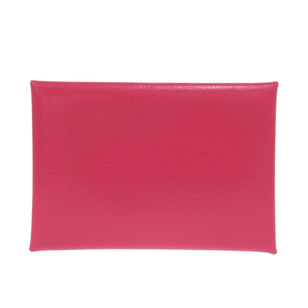 Card Case Calfskin Rose Extreme Calvi Duo Travel Bag
