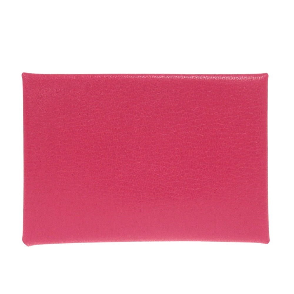 Card Case Calfskin Rose Extreme Calvi Duo Travel Bag