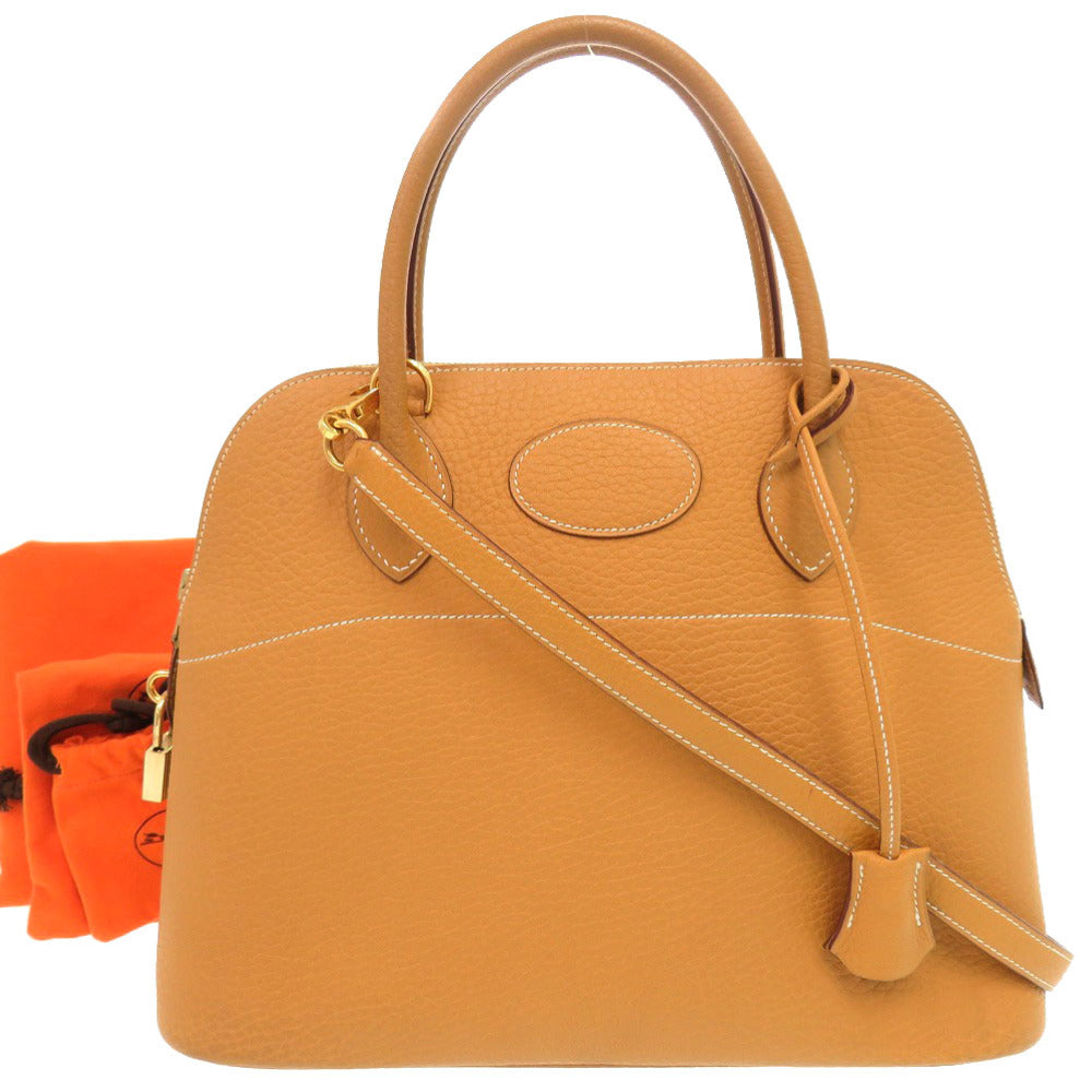 Hermes Handbag Fjord Camel Bored Women Travel Bag
