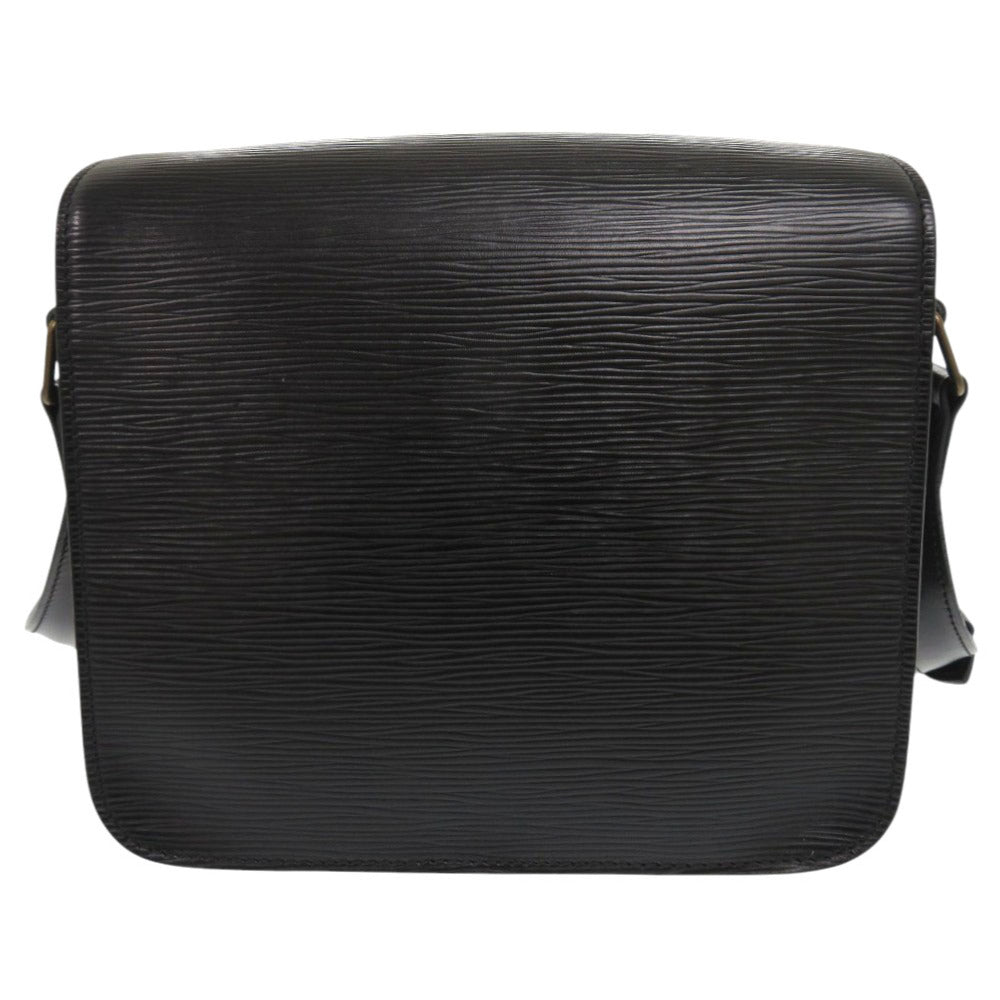 Louis Vuitton M52242 Epi Noir Epi Cartouchiere Leather Shoulder Bag