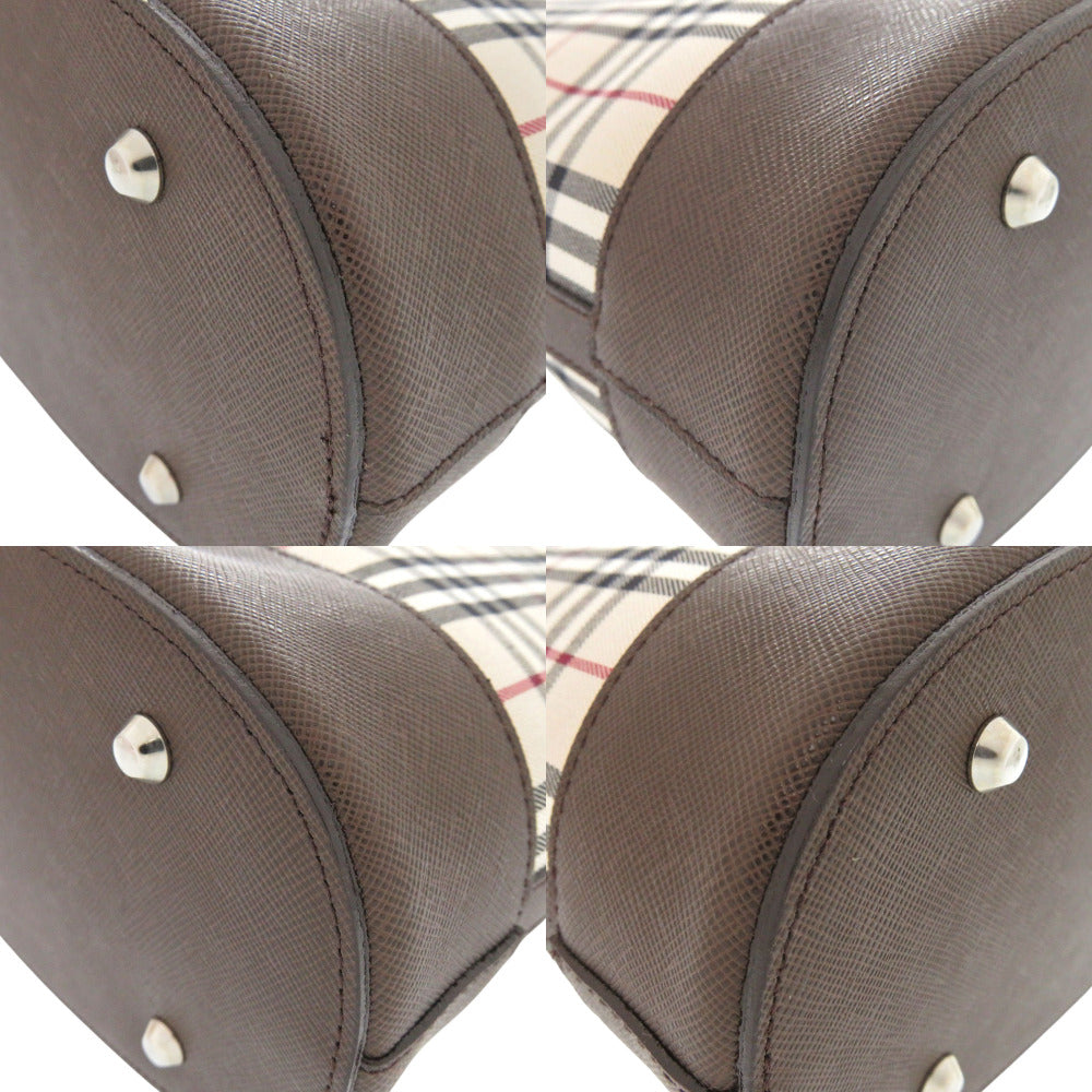 Burberry Tote Bag Cotton Nova Check Women Beige