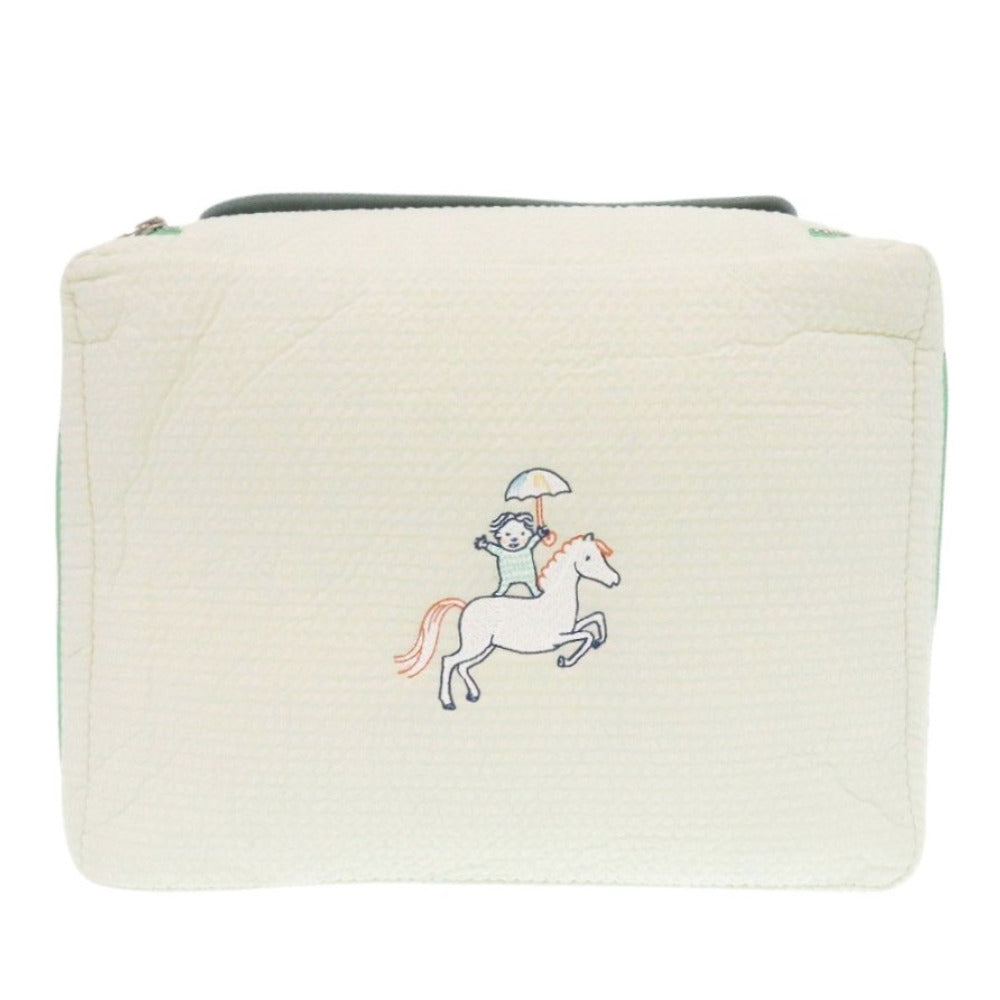 Pouch Cotton Cabriole Togo Mm Women Handbag White Travel Bag