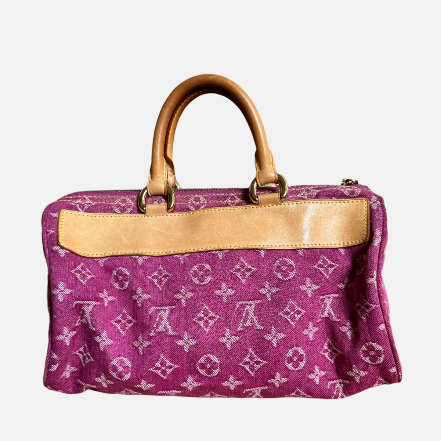 Louis Vuitton Denim Neo Speedy Boston Pink Travel Bag Pink 2