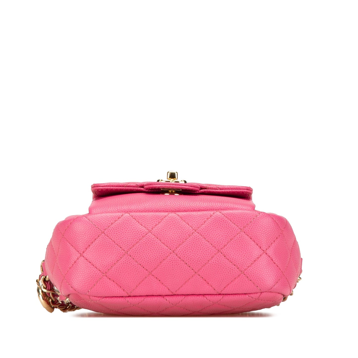 Pink Chanel Quilted Caviar CC Day Camera Bag