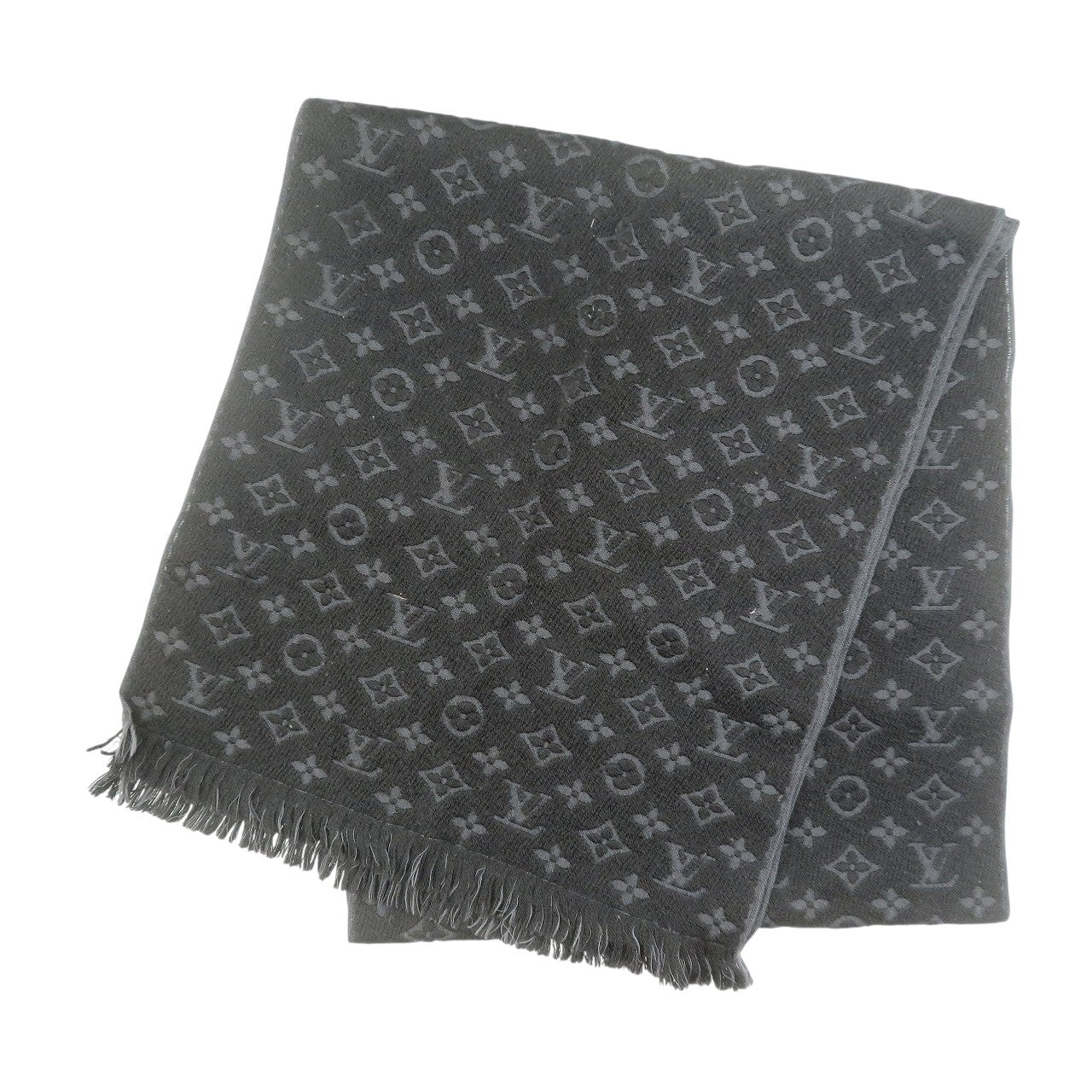 Louis Vuitton Scarf M70520 Noir Esharp classic Monogram Wool Apparel