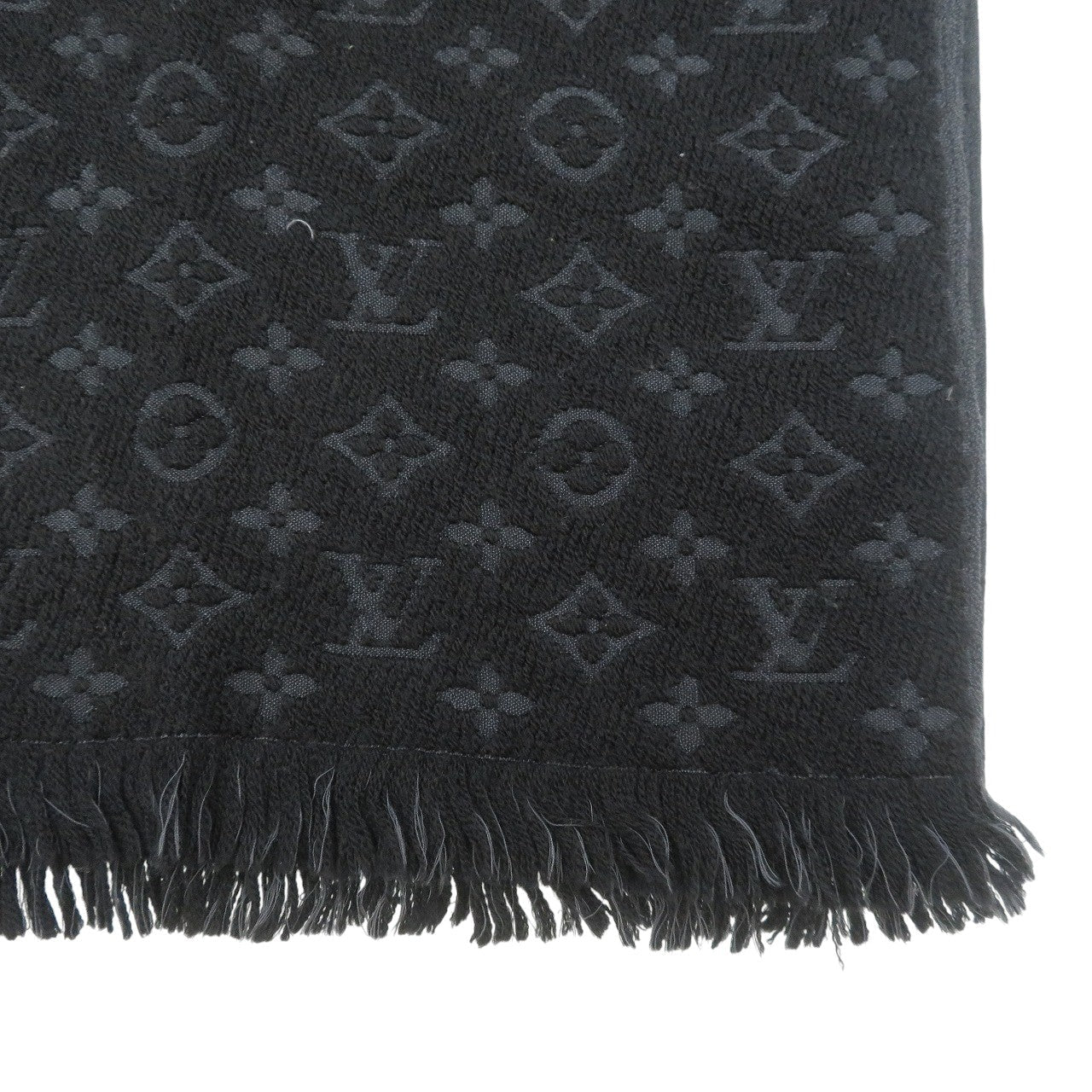 Louis Vuitton Scarf M70520 Noir Esharp classic Monogram Wool Apparel