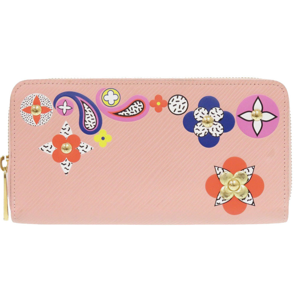 Louis Vuitton Long Purse M62067 Epi Zip Leather Pink Wallet Case