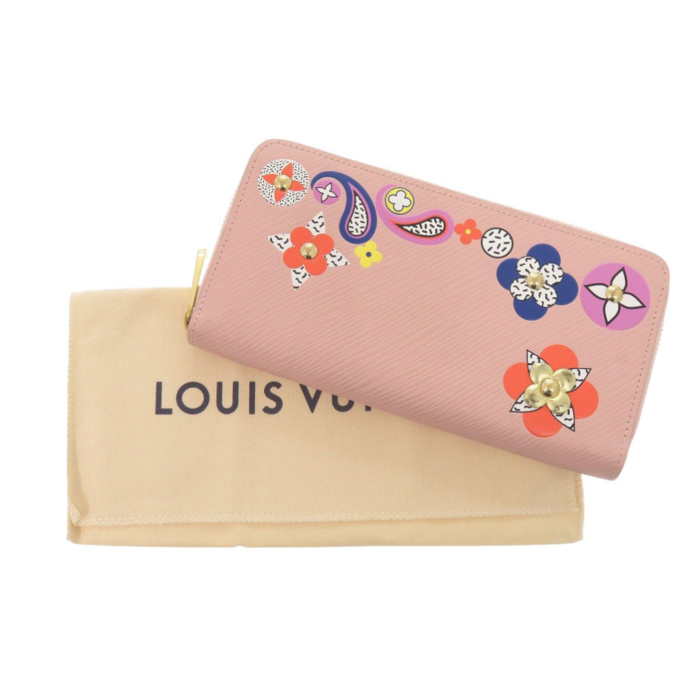 Louis Vuitton Long Purse M62067 Epi Zip Leather Pink Wallet Case