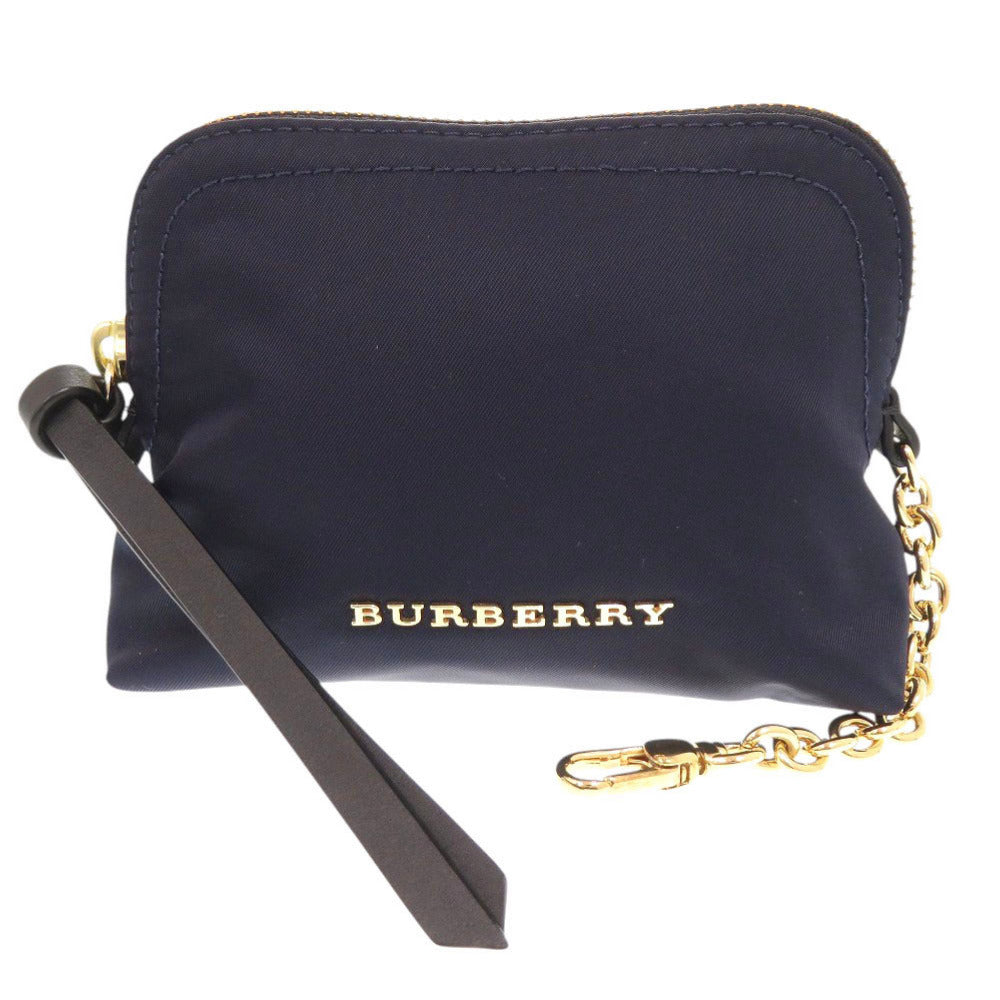 Burberry Pouch Cosmetics Pouch Women Handbag Nylon Navy Travel Bag