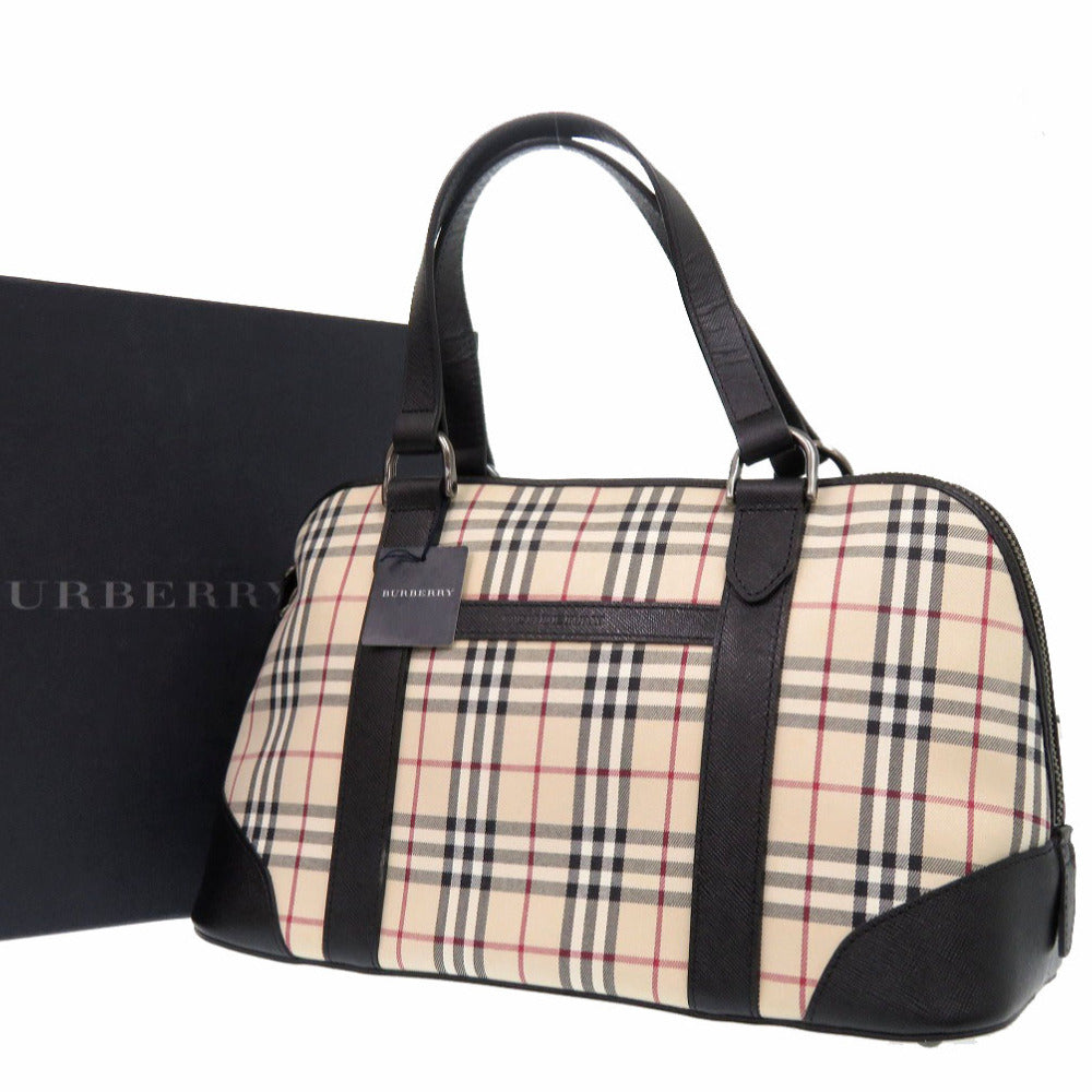 Burberry Nova Check Boston Duffel Bag Mens Canvas Mini Travel Bag