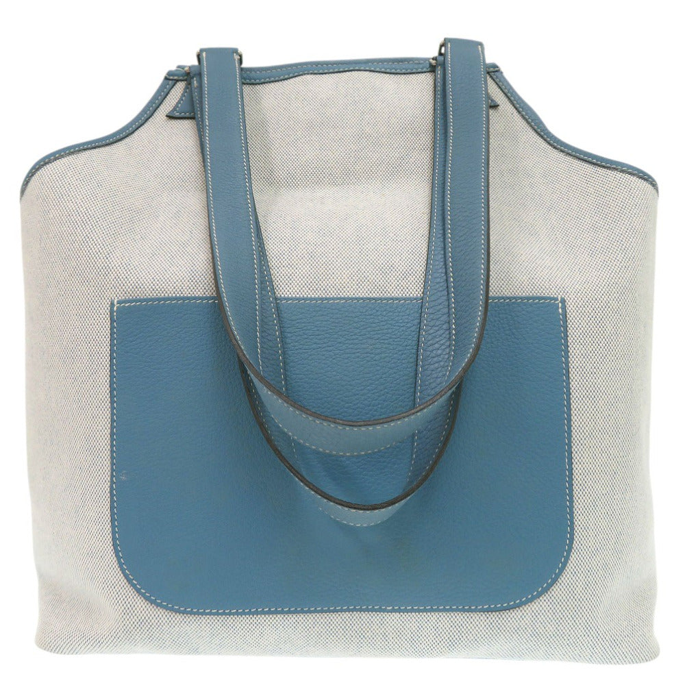 Hermes Tote Bag Tower Ash Gene Jardinie Women Blue
