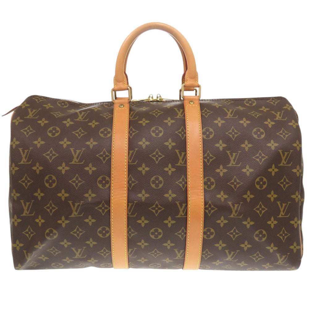 Louis Vuitton Boston Duffel M41428 Keepall 45 Monogram Canvas Brown Travel Bag 7F0868Bb5Nb1