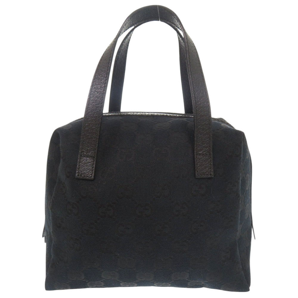 Gucci GG Leather Canvas Black Handbag