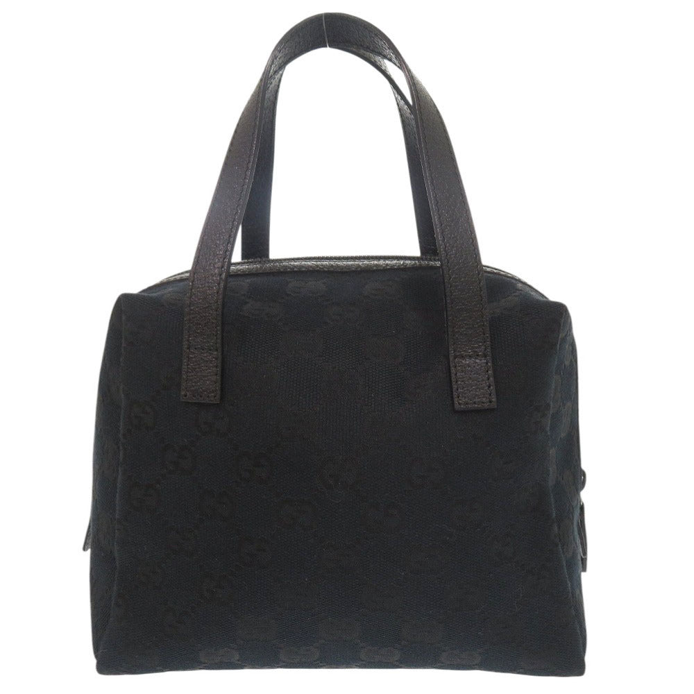 Gucci GG Leather Canvas Black Handbag