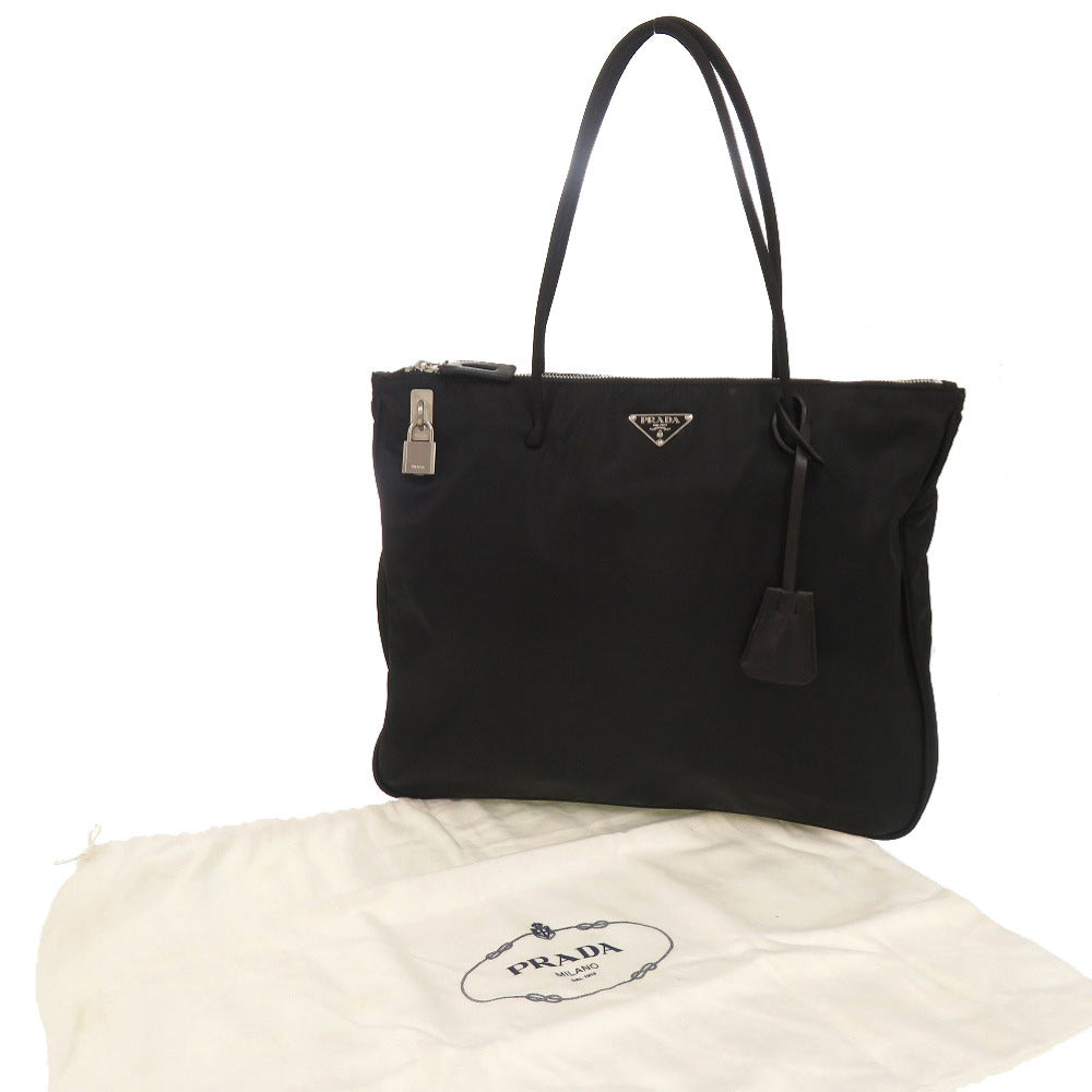 Tote Bag Triangle Women Nylon Black
