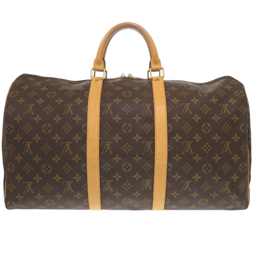 Louis Vuitton Boston Duffel M41426 Keepall 50 Monogram Canvas Brown Travel Bag 7F1354Gi5Nb1