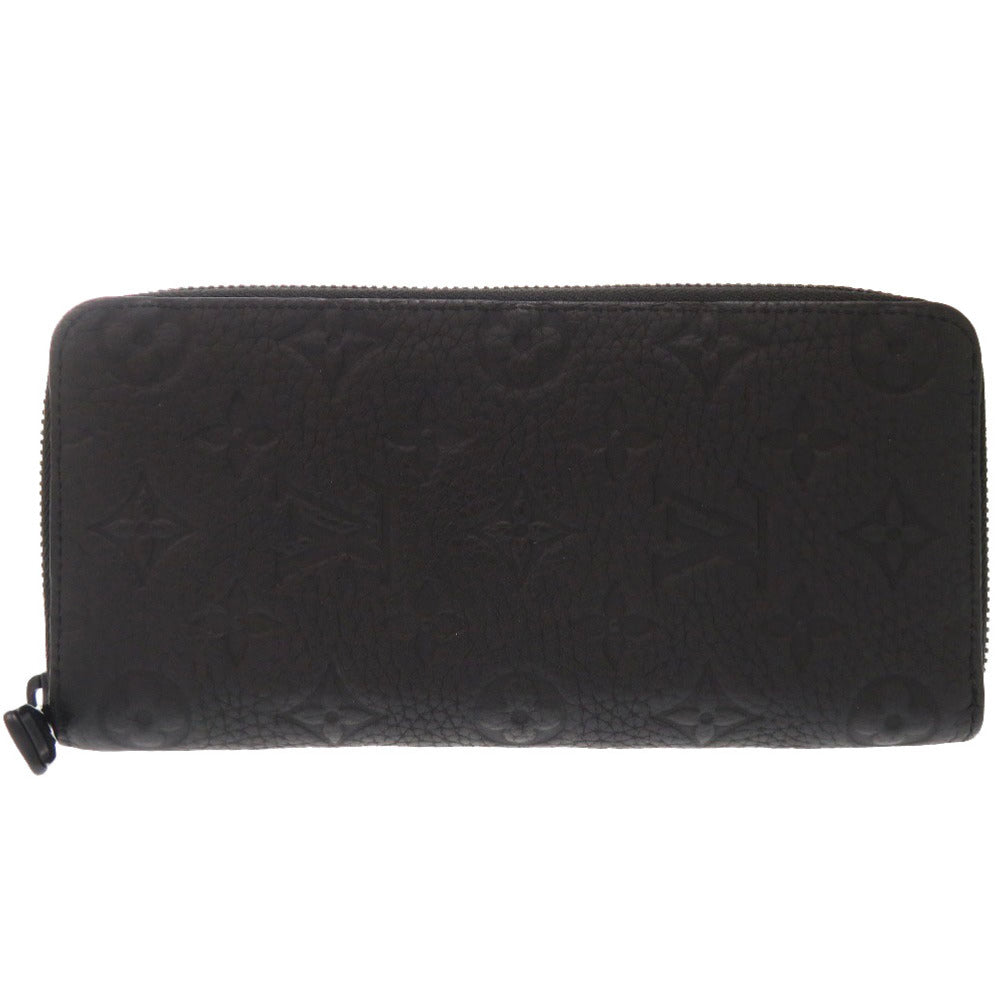 Louis Vuitton Long Purse M69047 Zippy Vertical Leather Black Wallet Case