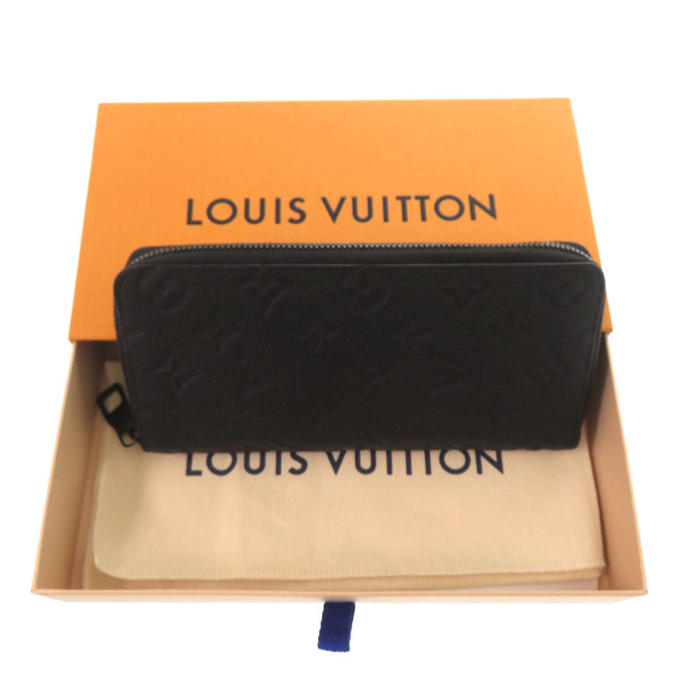 Louis Vuitton Long Purse M69047 Zippy Vertical Leather Black Wallet Case