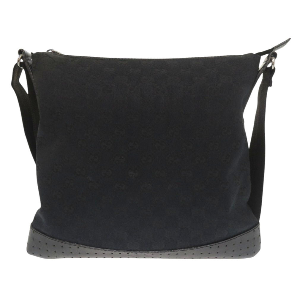 Gucci GG Leather Canvas Black Shoulder Bag 7F1543Ae5M31